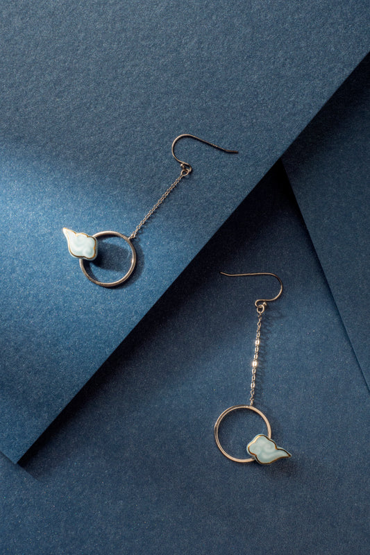 Fanhua Creation Colorful Clouds Chasing the Moon Earring