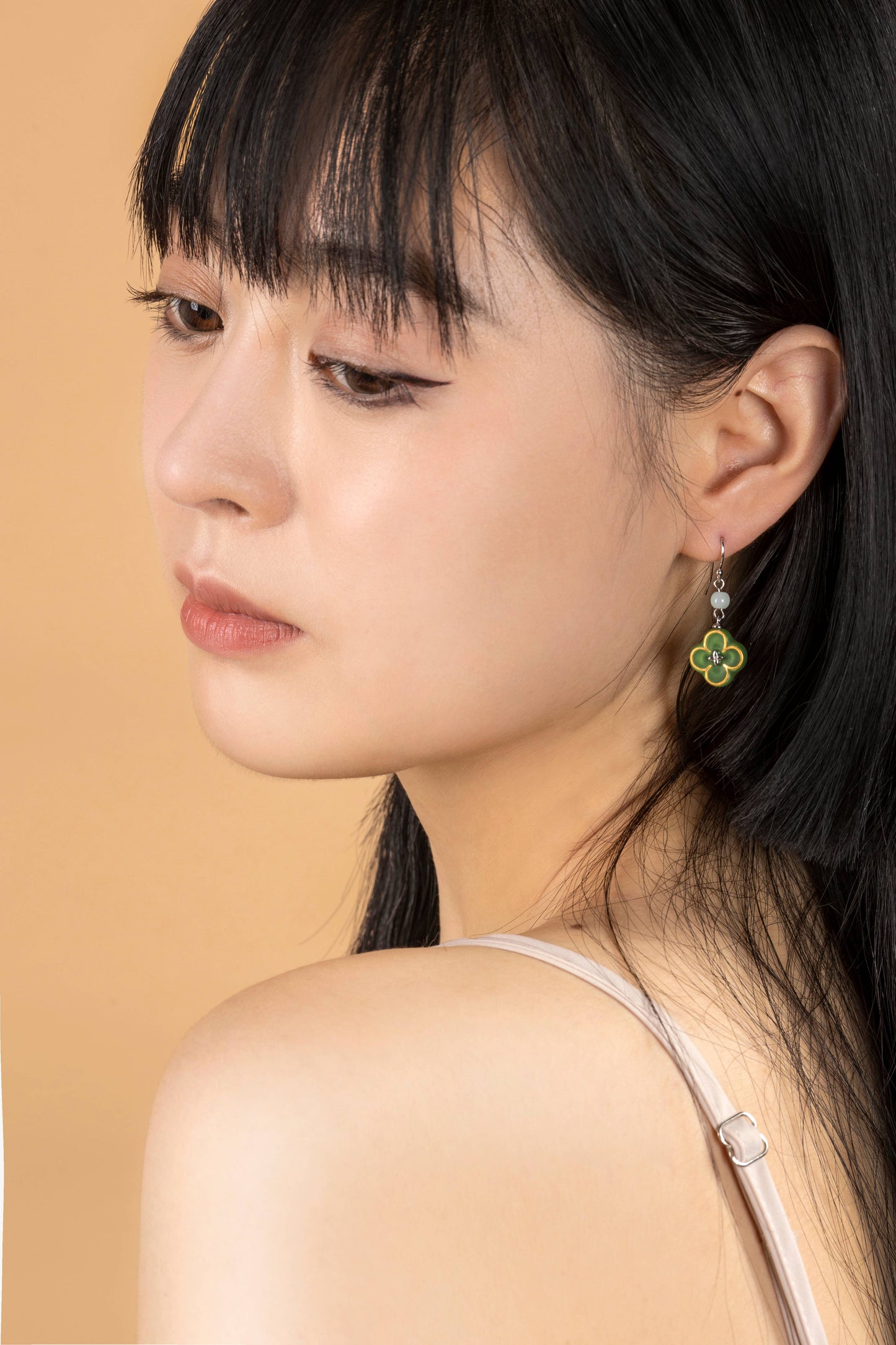 Lucky Star Four Leaf Clover Earrings