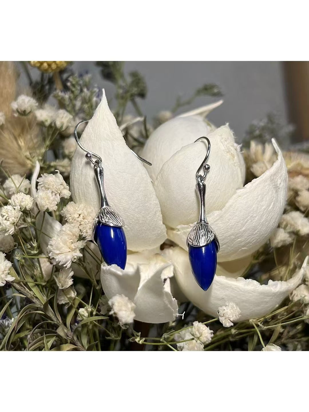 Orchid Silver Earrings