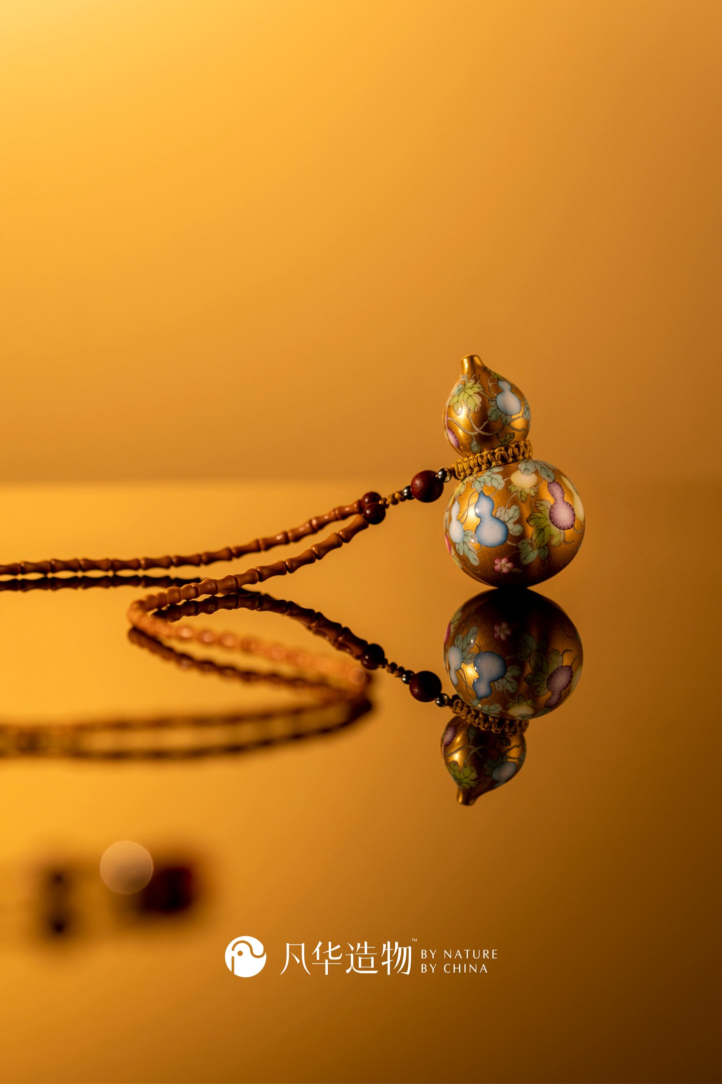 The shop's masterpiece Fanhua Creation Golden Gourd Long Pendent(Worn by Maye Musk)