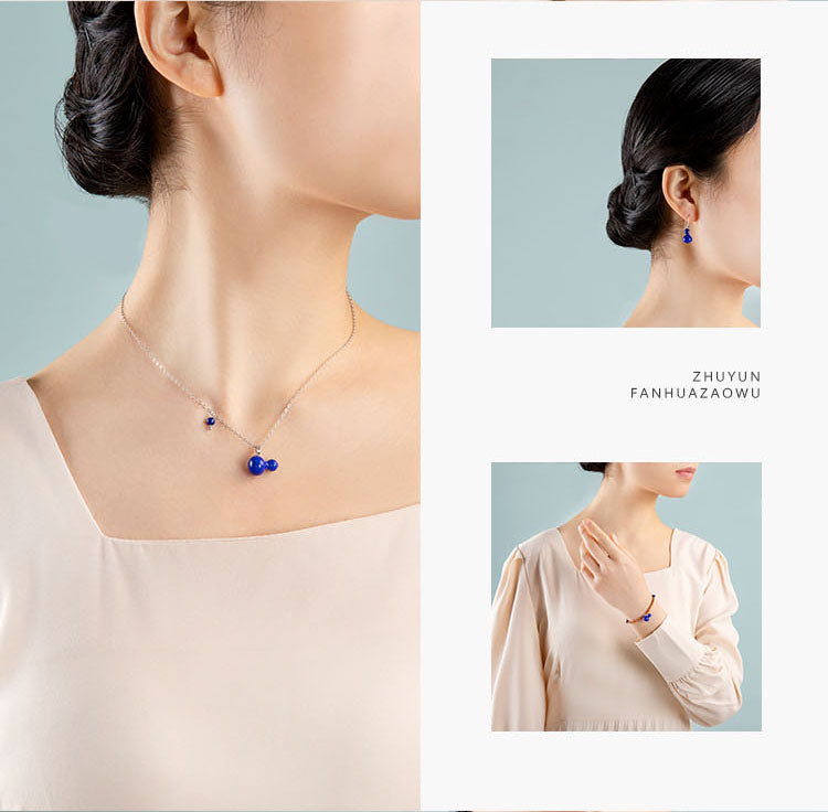 Gourd Porcelain Pendant Necklace