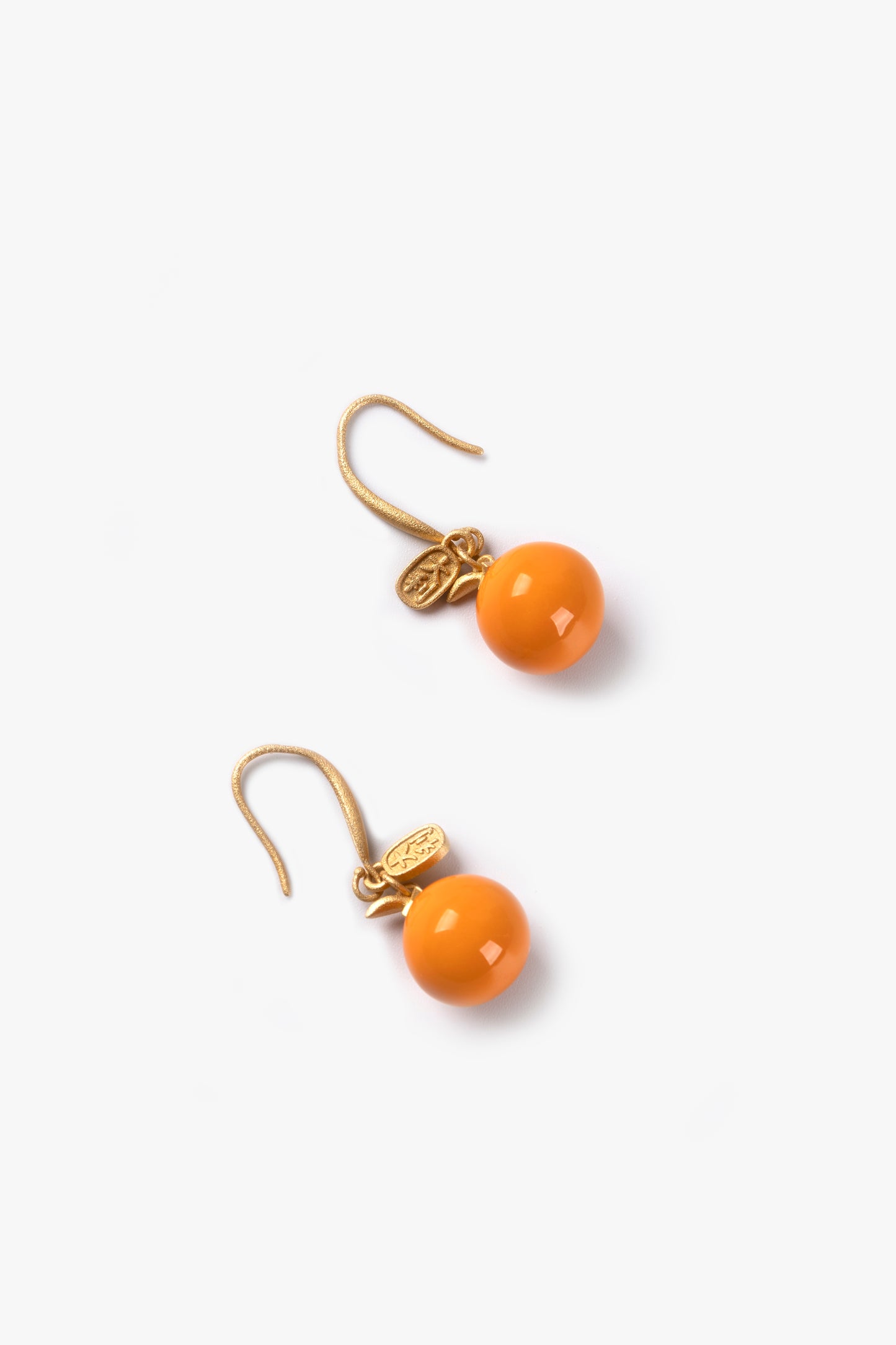 Orange Lucky Fortune Earring