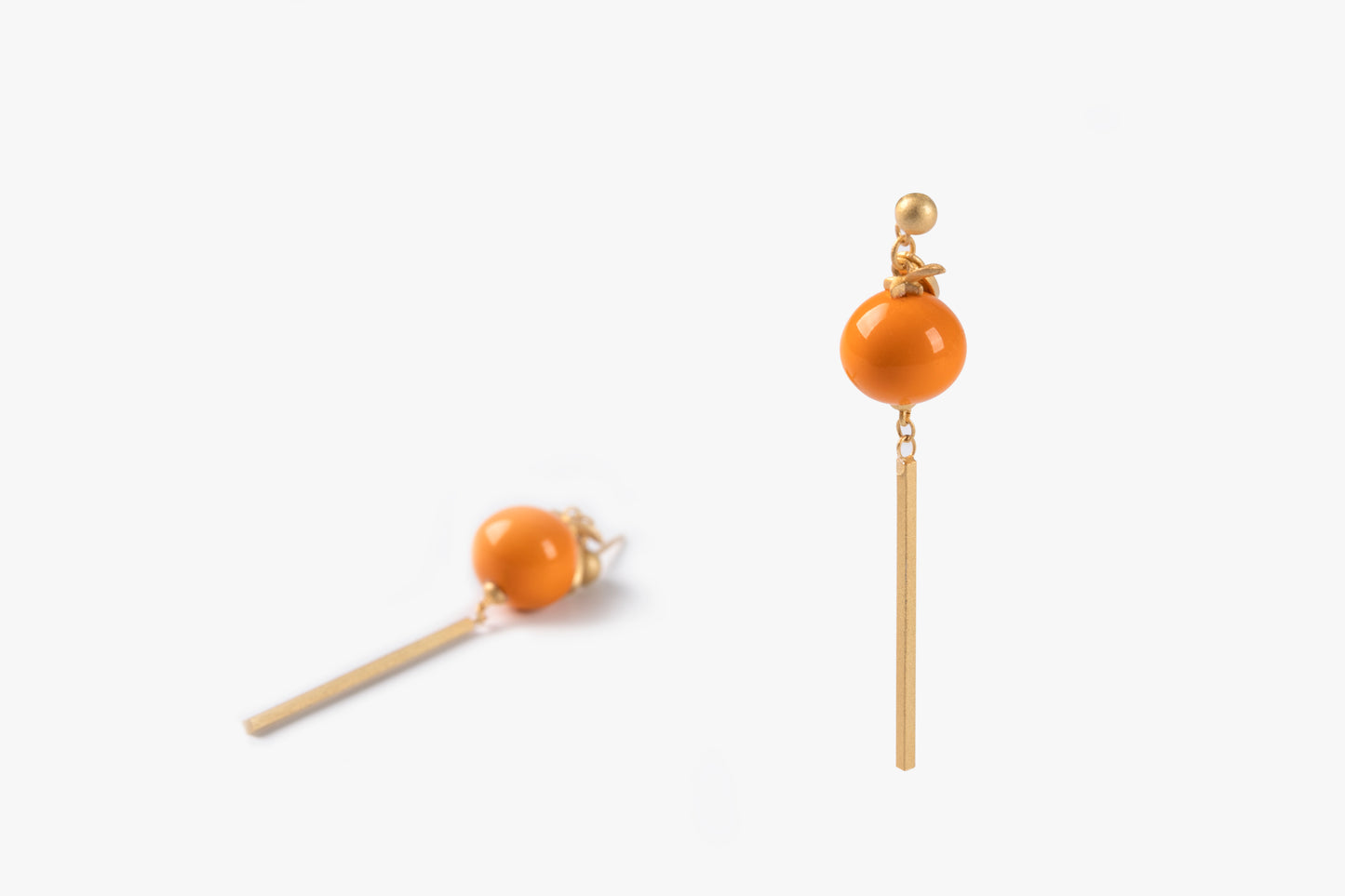 Orange Lucky Fortune Earring