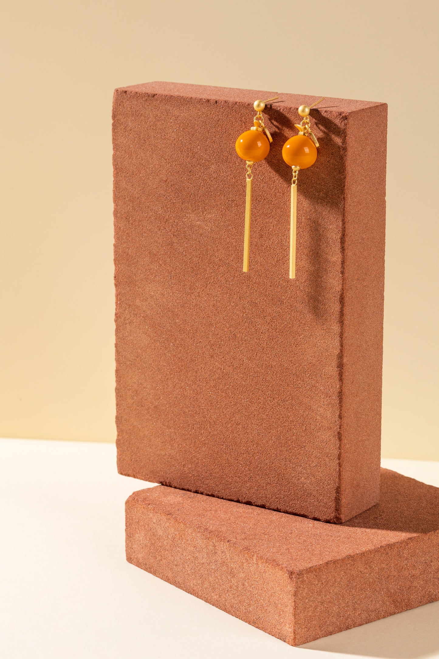 Orange Lucky Fortune Earring