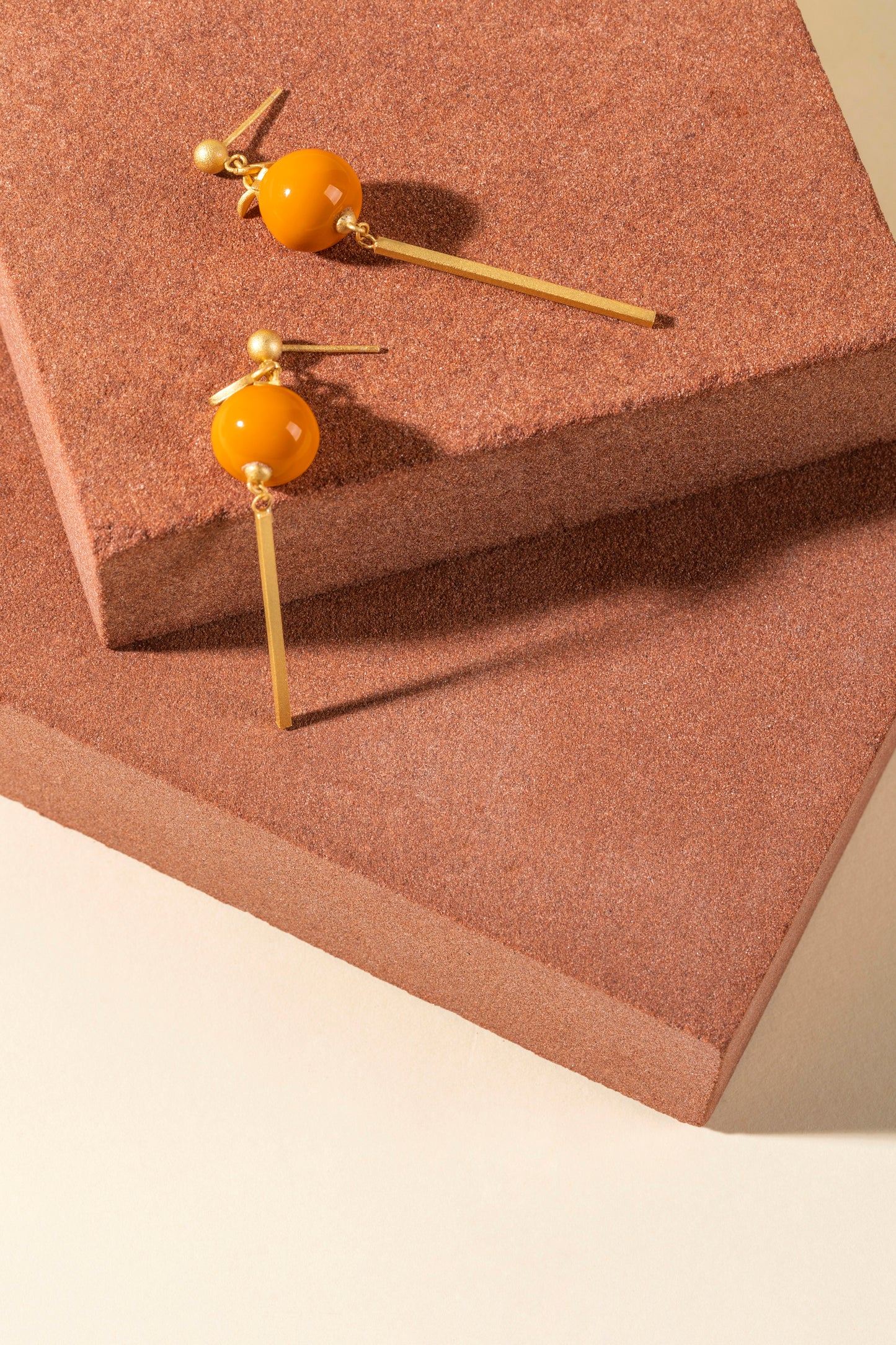 Orange Lucky Fortune Earring