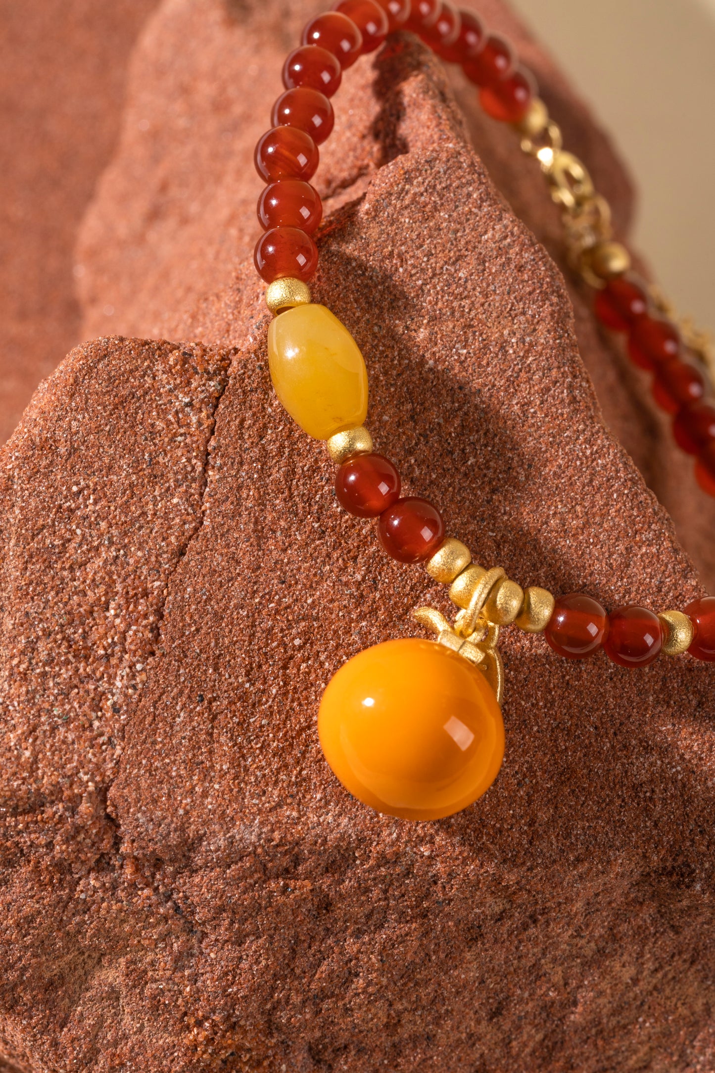 Fanhua Creation Orange Lucky Fortune Bracelet