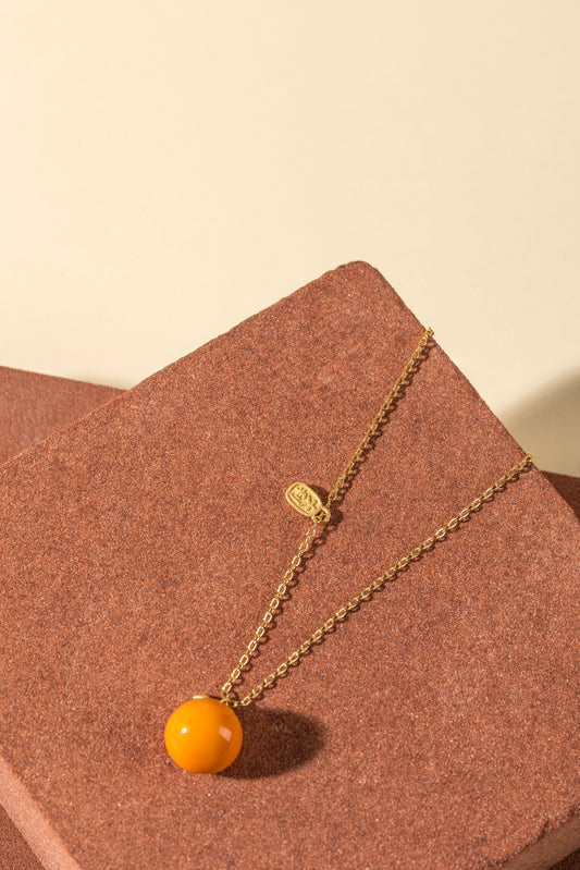 Orange Lucky Fortune Necklace
