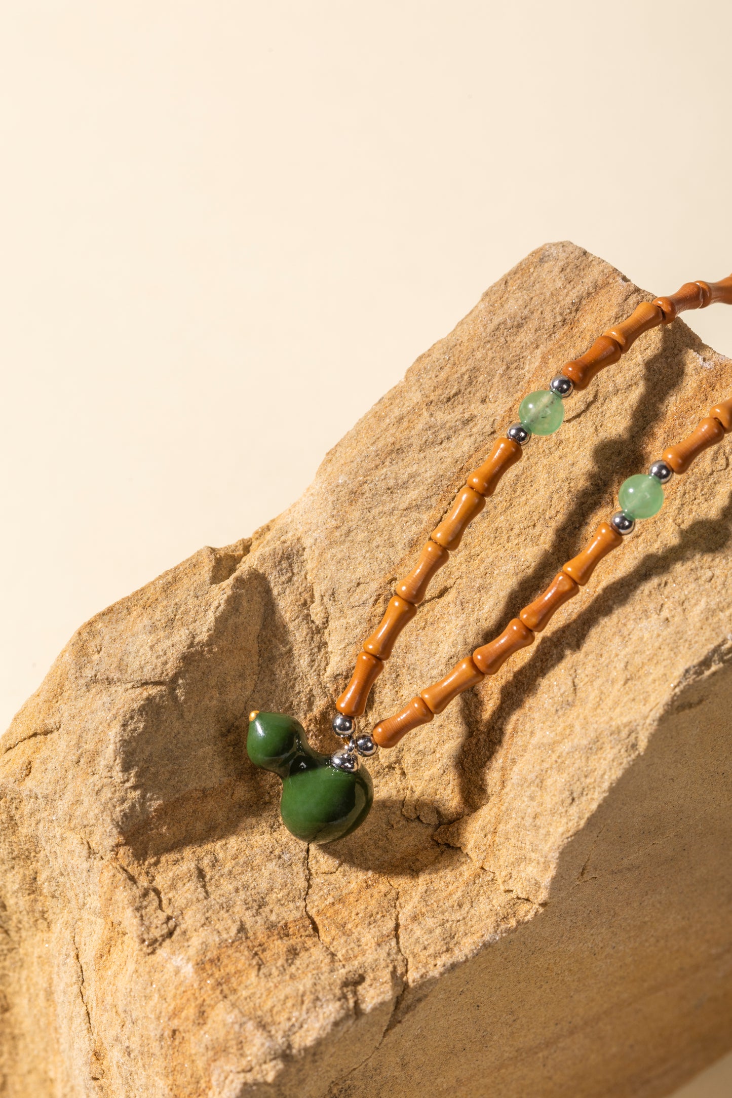 Fanhua Creation Green Gourd Long Pendent