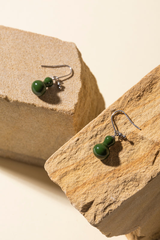 Green Gourd Earrings