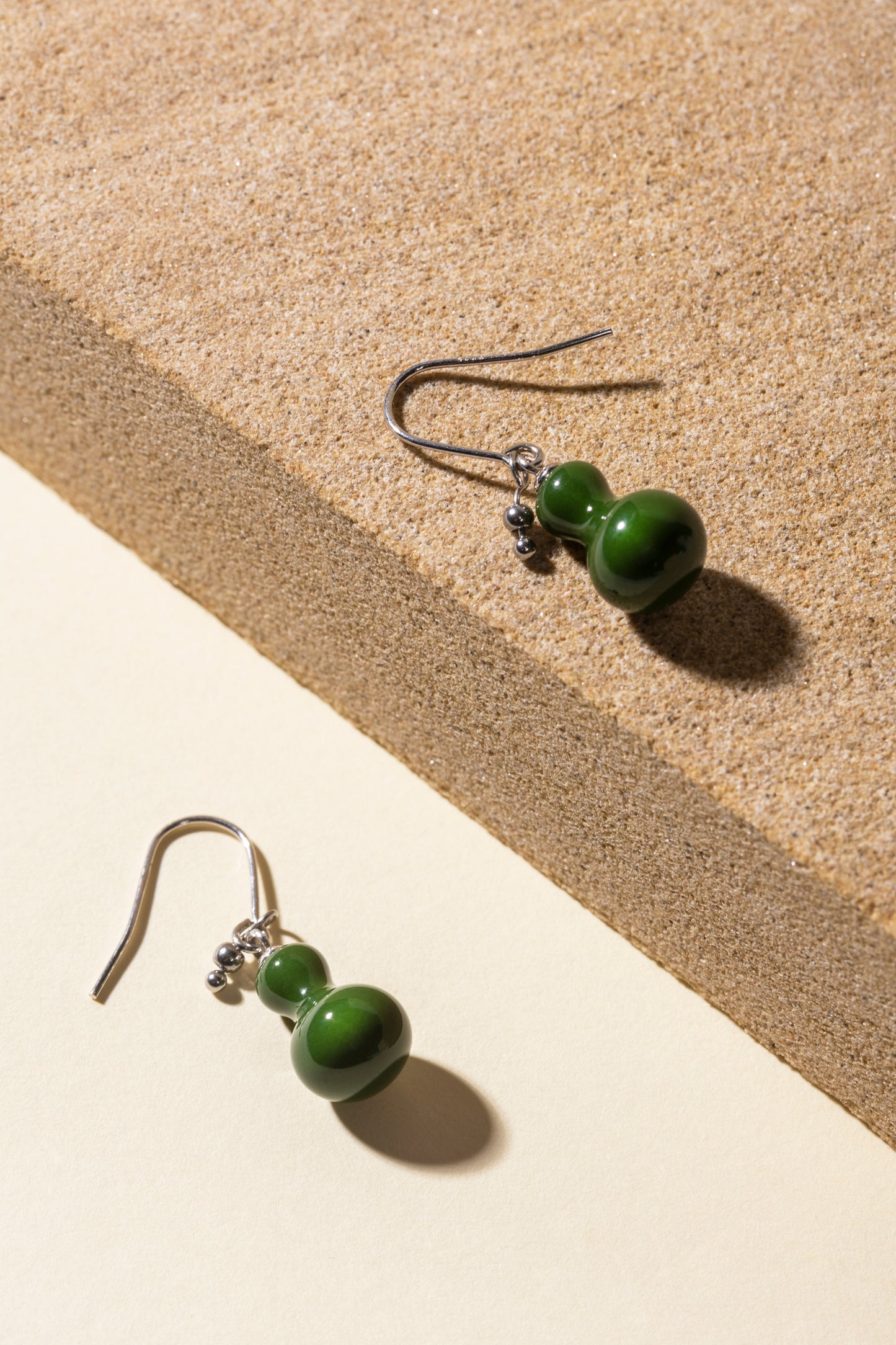 Green Gourd Earrings