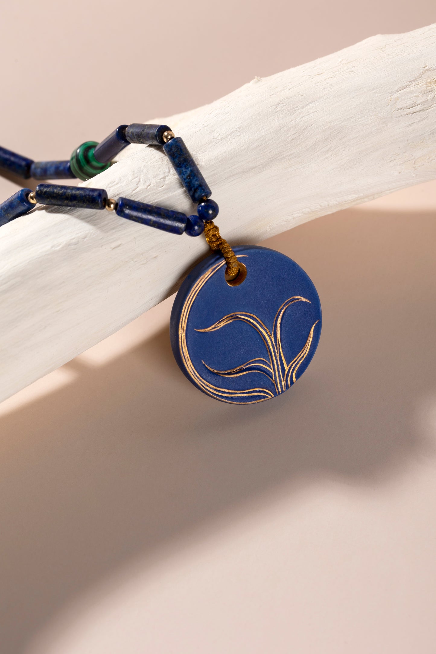 Orchid Porcelain Pendant Necklace