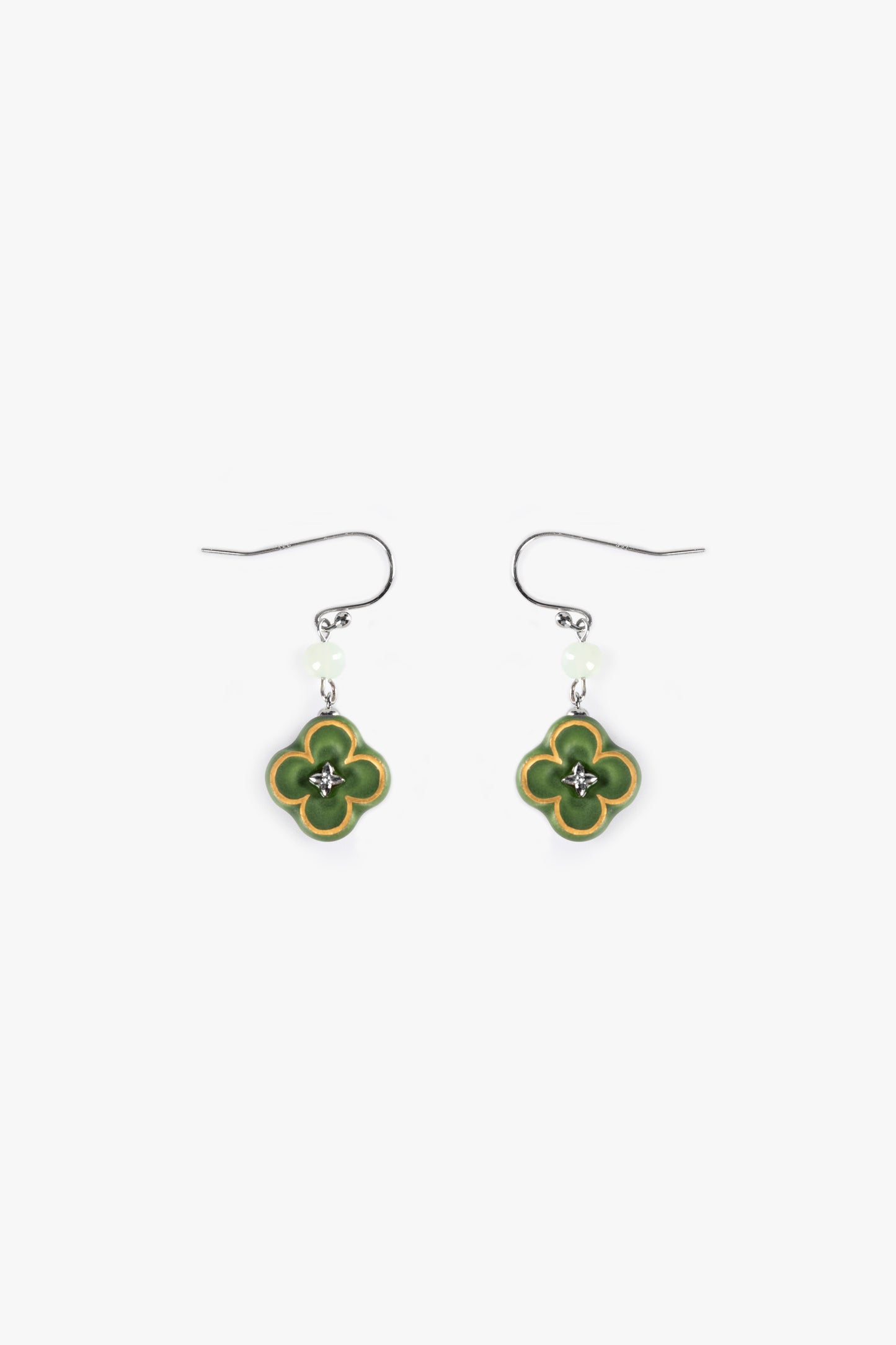 Lucky Star Four Leaf Clover Earrings