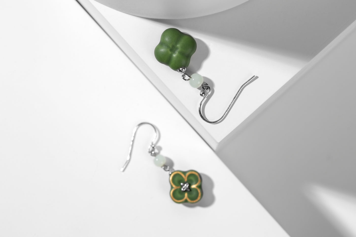 Lucky Star Four Leaf Clover Earrings