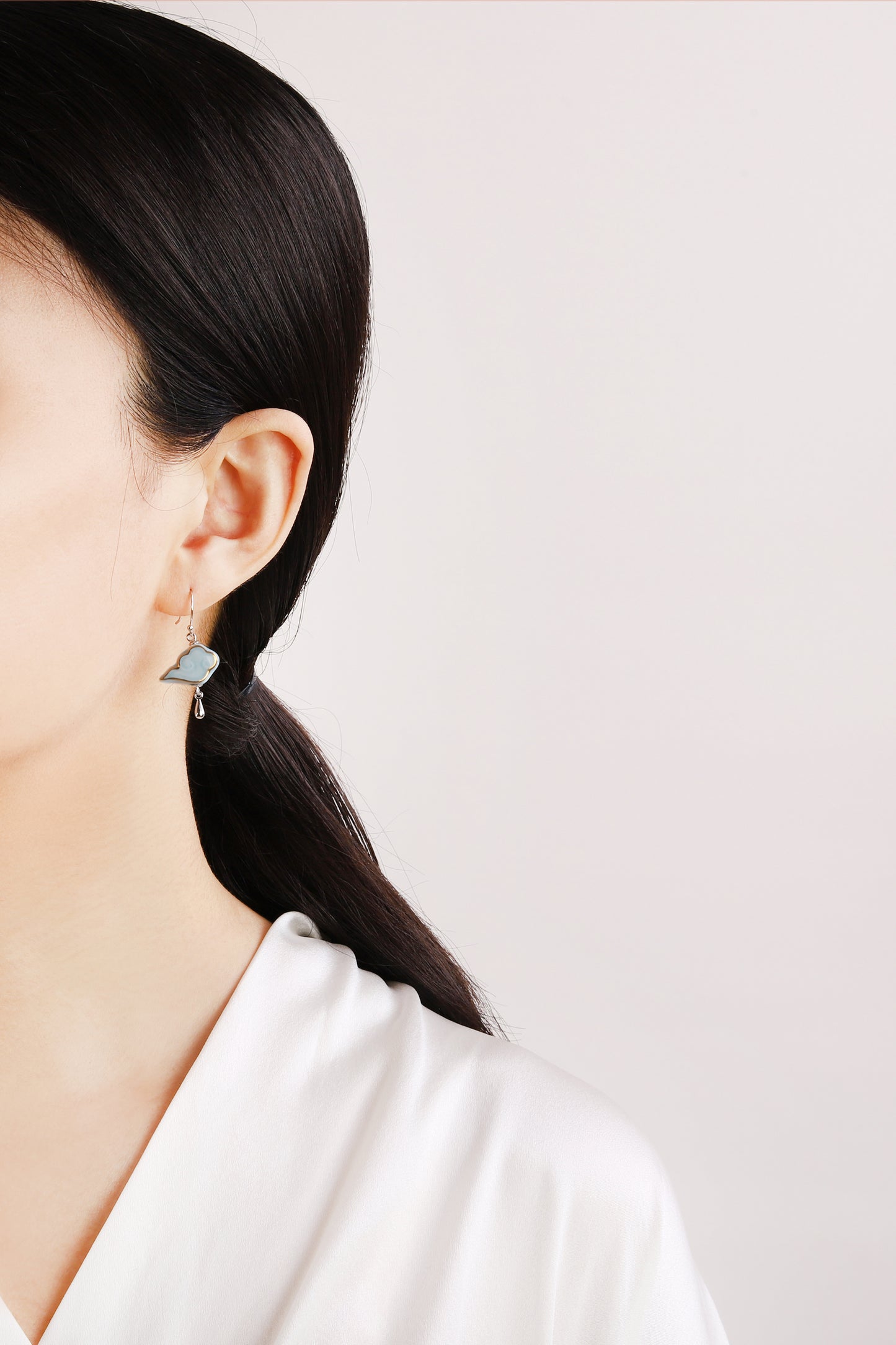 Fanhua Creation Colorful Clouds Chasing the Moon Series Set(4 piece, Short Earring,Long Earring, Bracelet, Long Pendent Necklace)