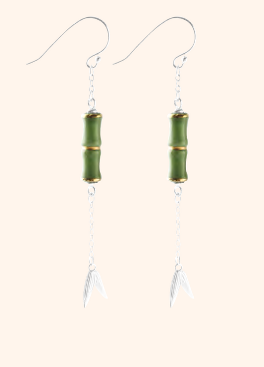 Fanhua Creation Evengreen Bamboo Earring