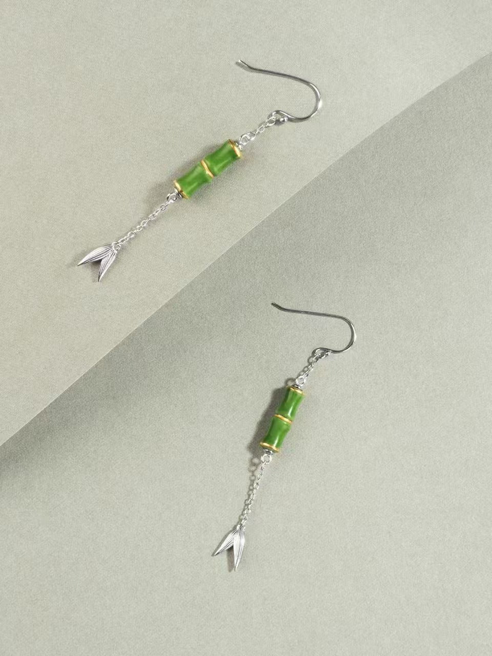 Fanhua Creation Evengreen Bamboo Earring
