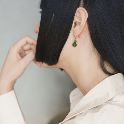 Green Gourd Earrings
