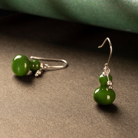 Green Gourd Earrings