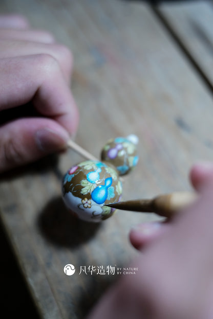 The shop's masterpiece Fanhua Creation Golden Gourd Long Pendent（Worn by Maye Musk）