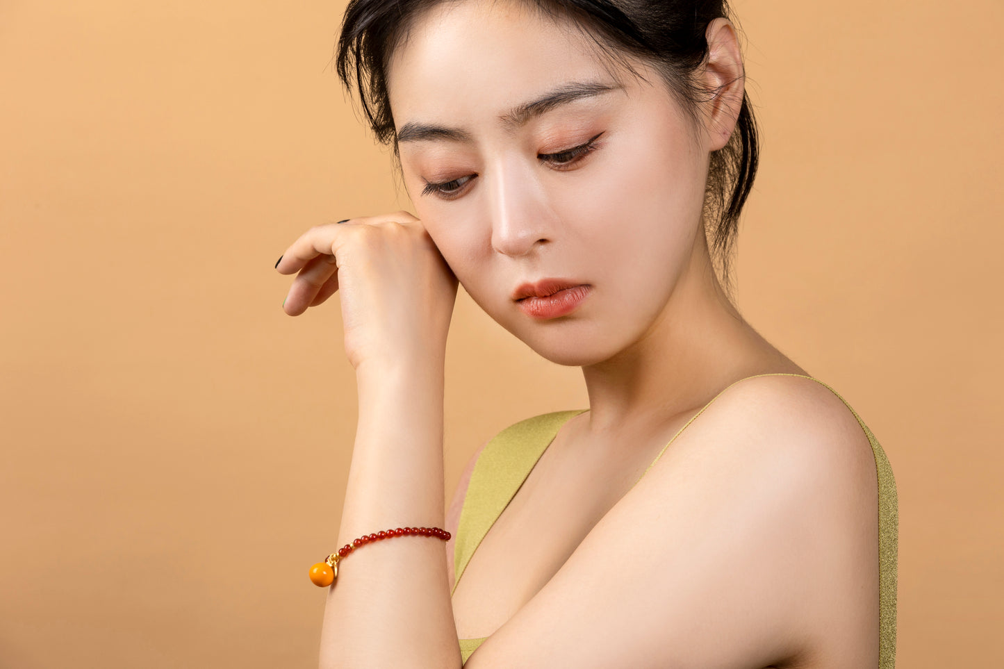 Fanhua Creation Orange Lucky Fortune Bracelet