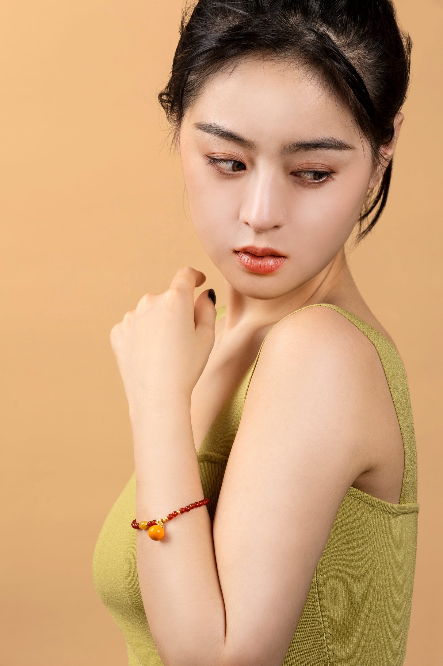 Fanhua Creation Orange Lucky Fortune Bracelet