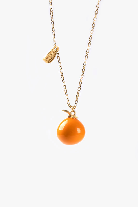 Fanhua Creation Orange Fortune Series Set(4 piece, Short Earring,Long Earring, Bracelet, Long pendent Necklace)