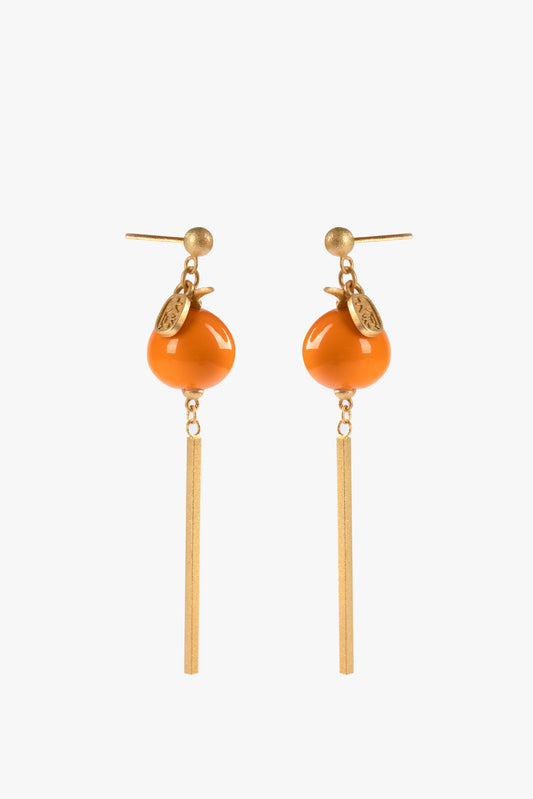 Orange Lucky Fortune Earring