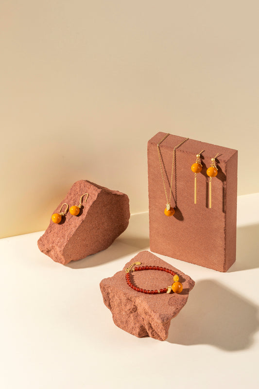 Fanhua Creation Orange Lucky Fortune Bracelet