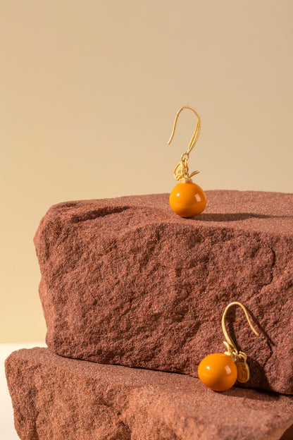 Orange Lucky Fortune Earring