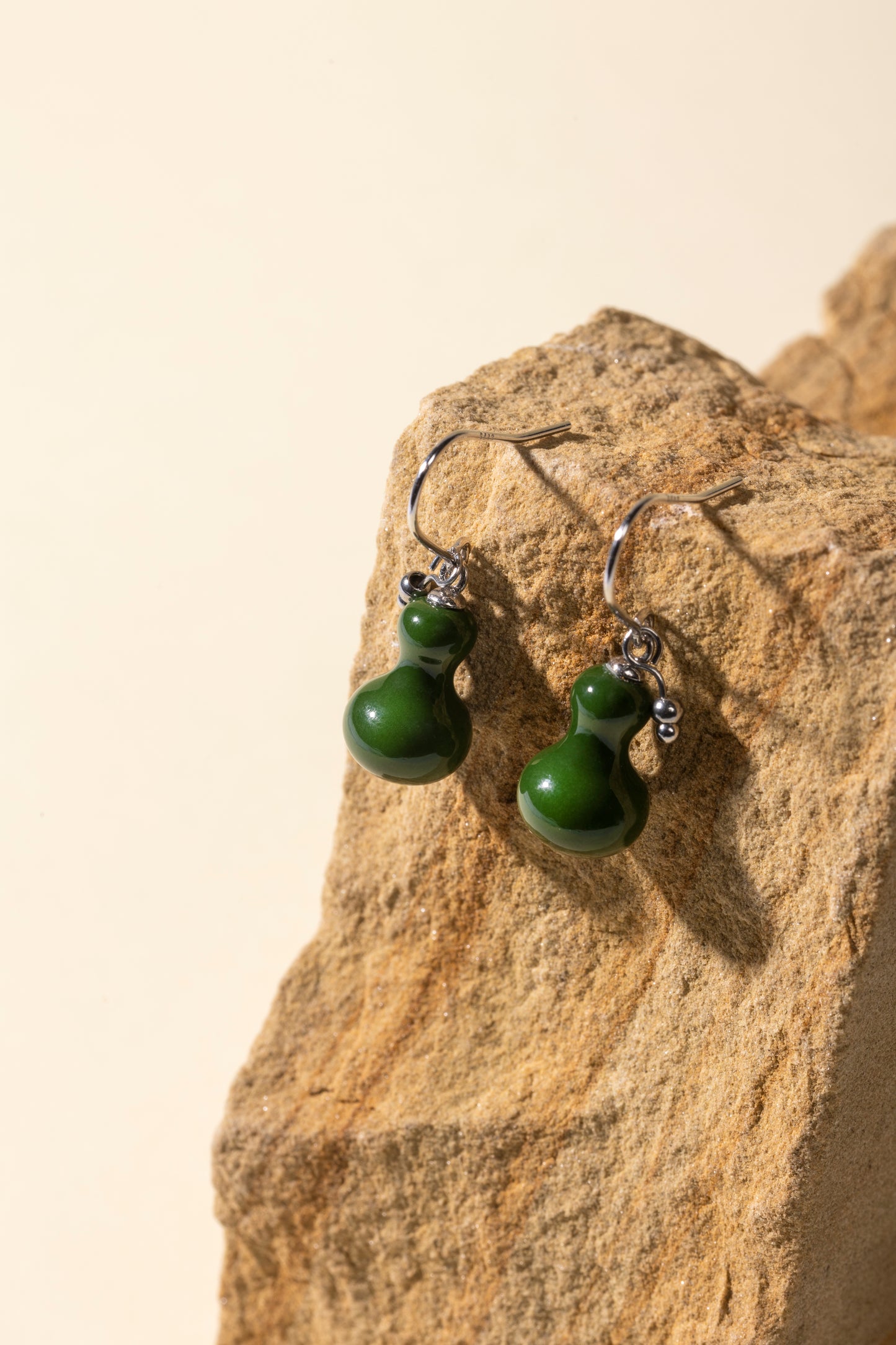 Green Gourd Earrings