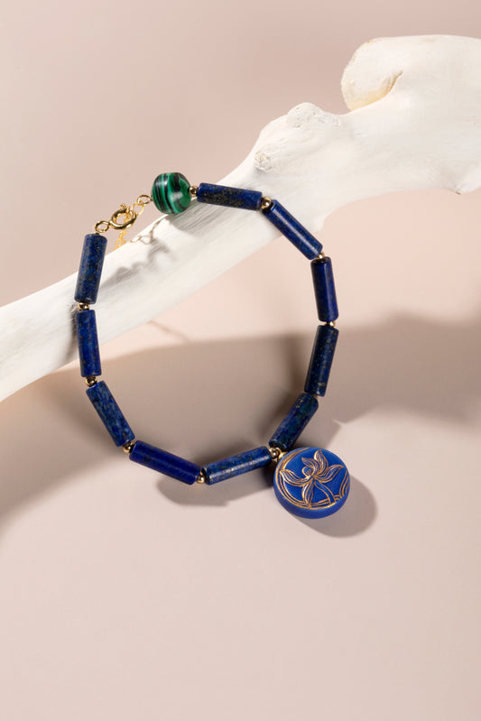 Porcelain Blue Orchid Bracelet