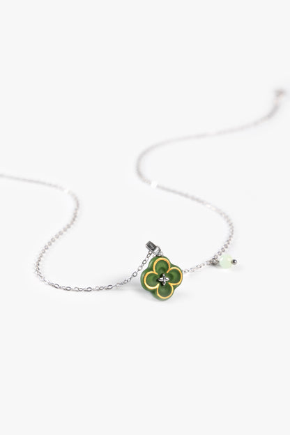 Lucky Star Four Leaf Clover Necklace