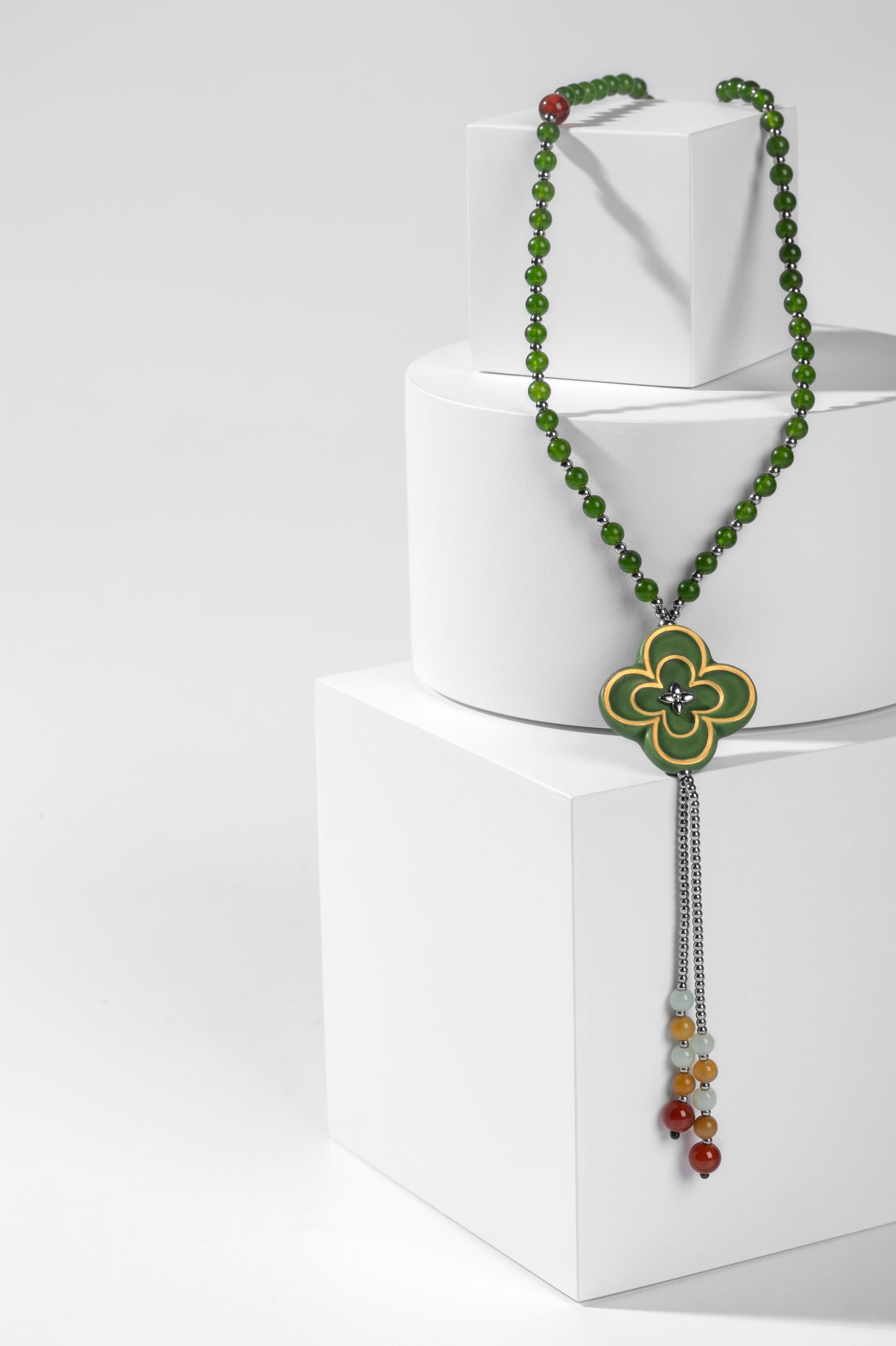 Lucky Star Four Leaf Clover Necklace