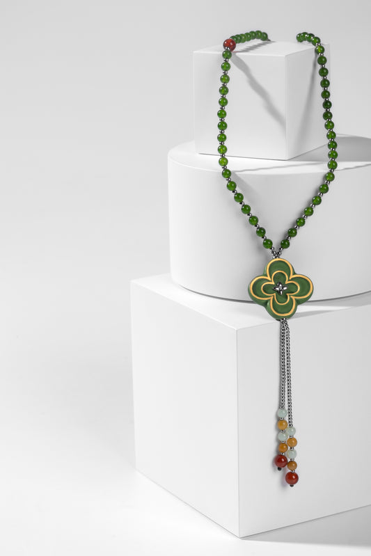 Lucky Star Four Leaf Clover Necklace