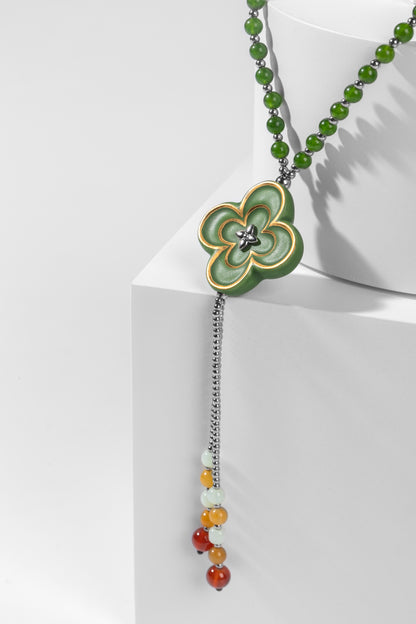 Lucky Star Four Leaf Clover Necklace