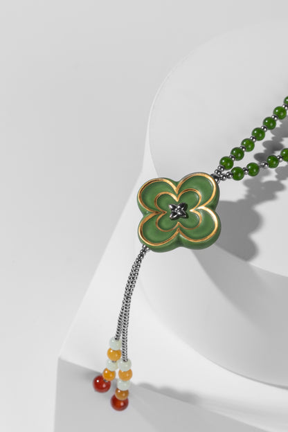 Lucky Star Four Leaf Clover Necklace