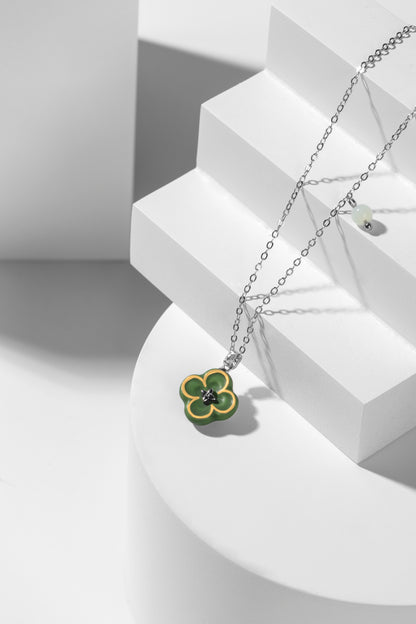 Lucky Star Four Leaf Clover Necklace