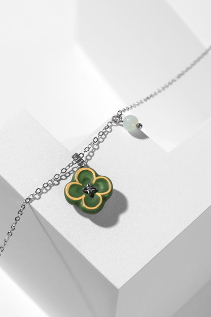 Lucky Star Four Leaf Clover Necklace