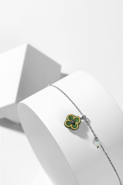 Lucky Star Four Leaf Clover Necklace