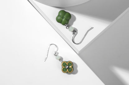 Lucky Star Four Leaf Clover Earrings